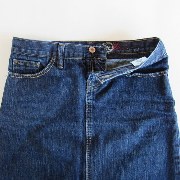 1969 Gap Jeans Womens Classic Dark Wash Denim Blue Jeans Mini Skirt Size 2 - Picture 3 of 6